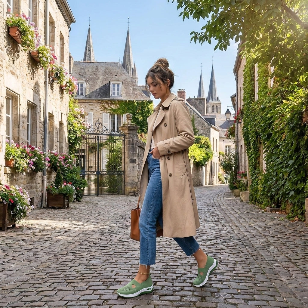 Chaussures Plates Souples en Maille Respirante