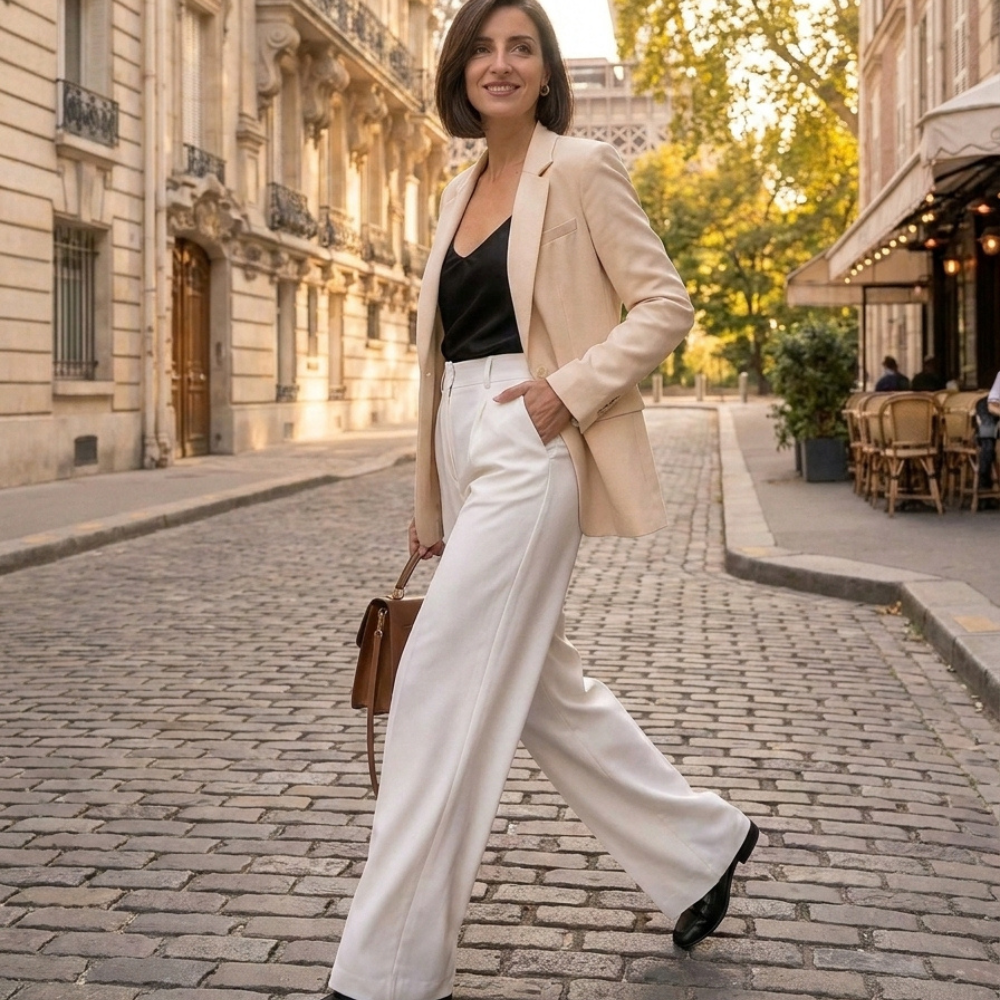 Pantalon Tailleur Large