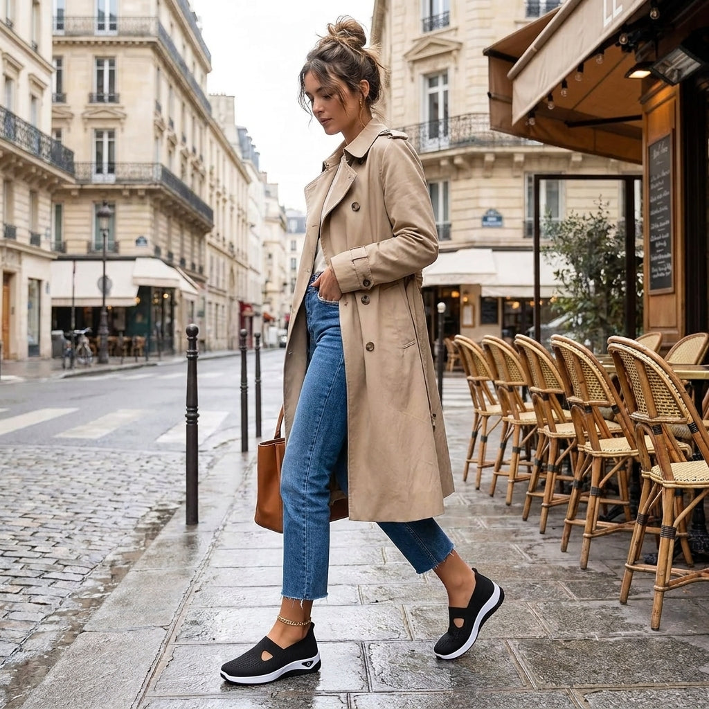 Chaussures Plates Souples en Maille Respirante