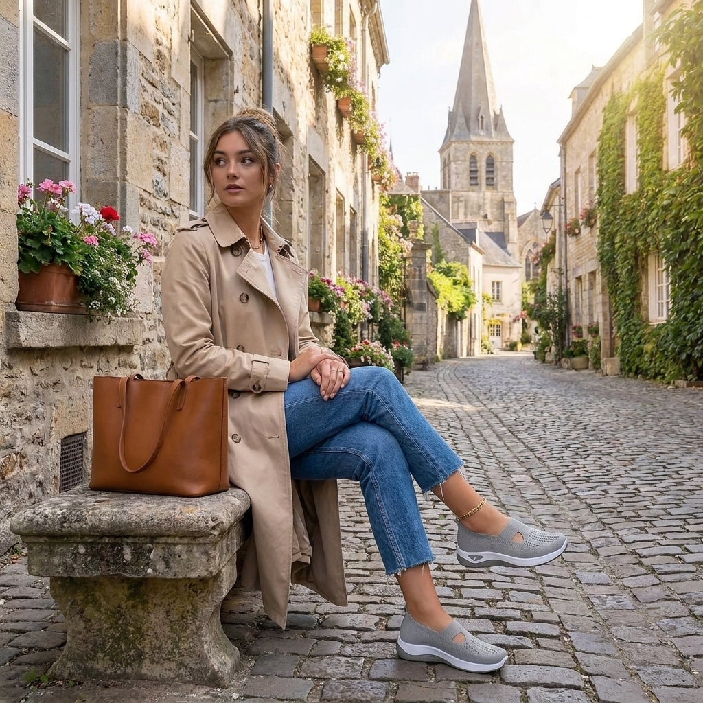 Chaussures Plates Souples en Maille Respirante
