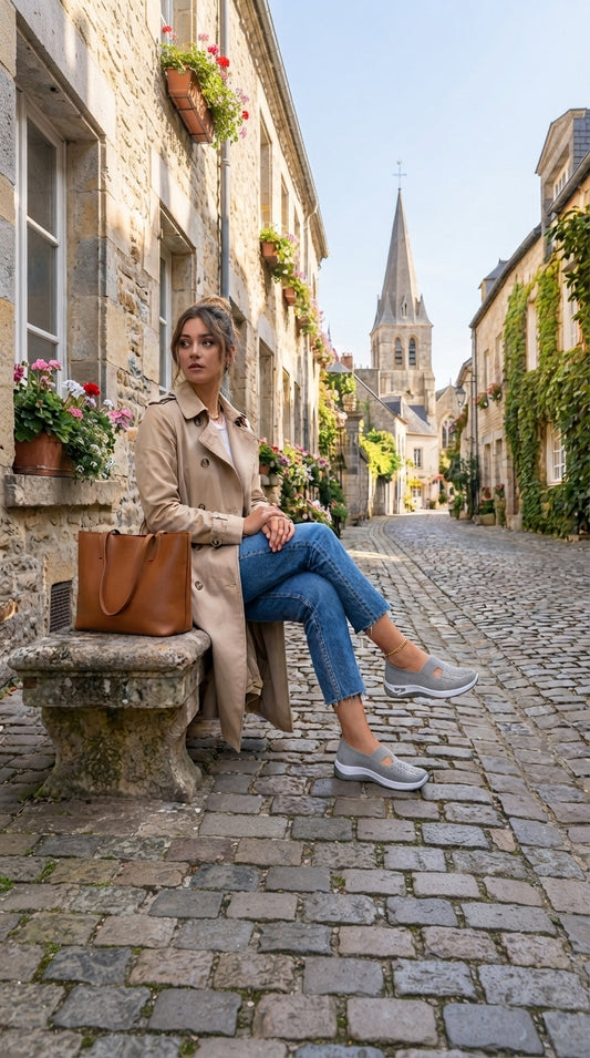 Chaussures Plates Souples en Maille Respirante
