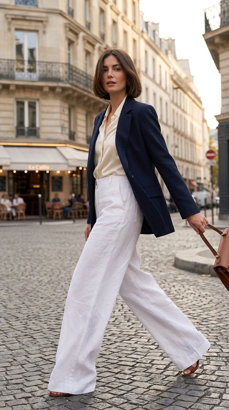 Pantalon Fluide Taille Haute