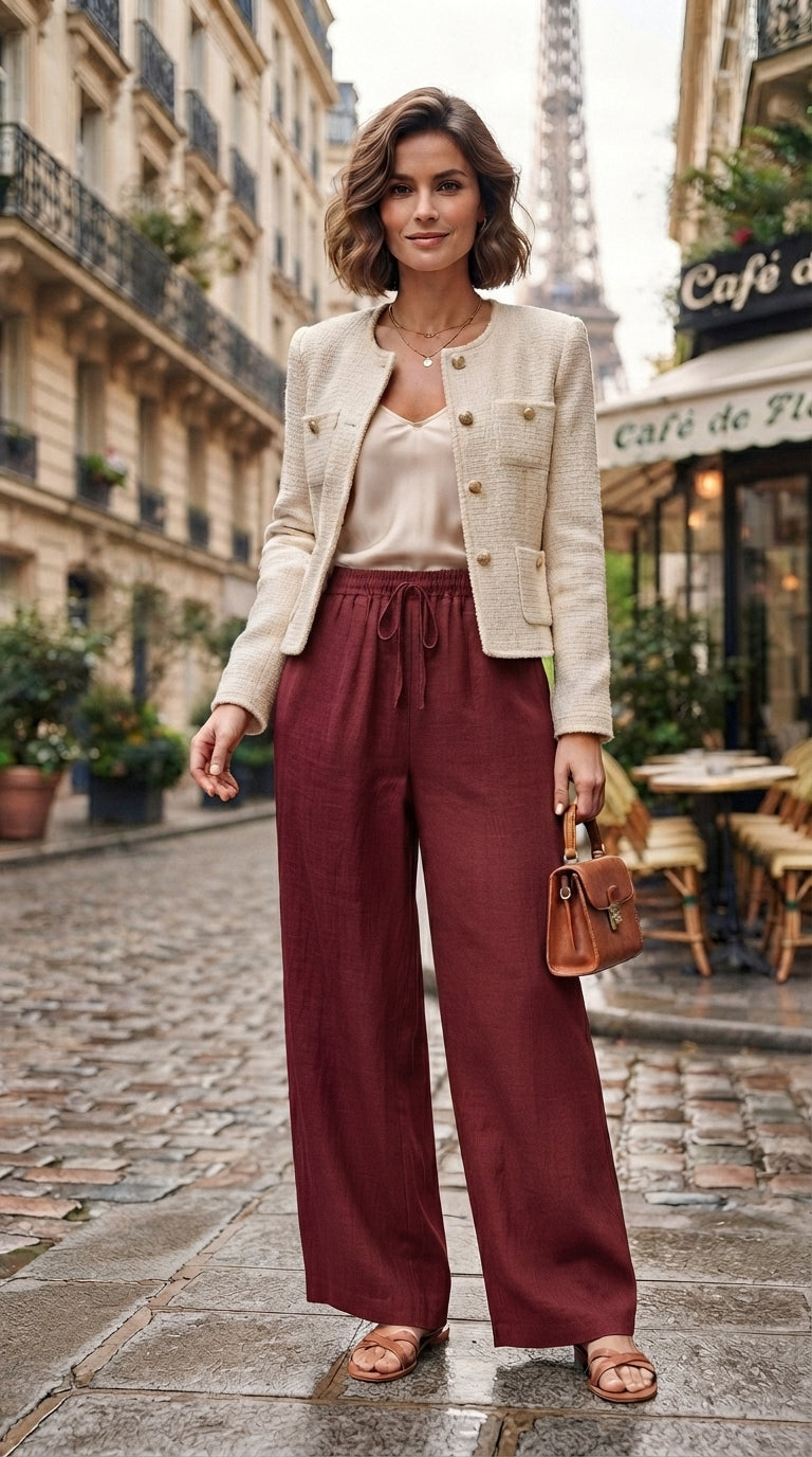 Pantalon Décontracté Ample avec Poches