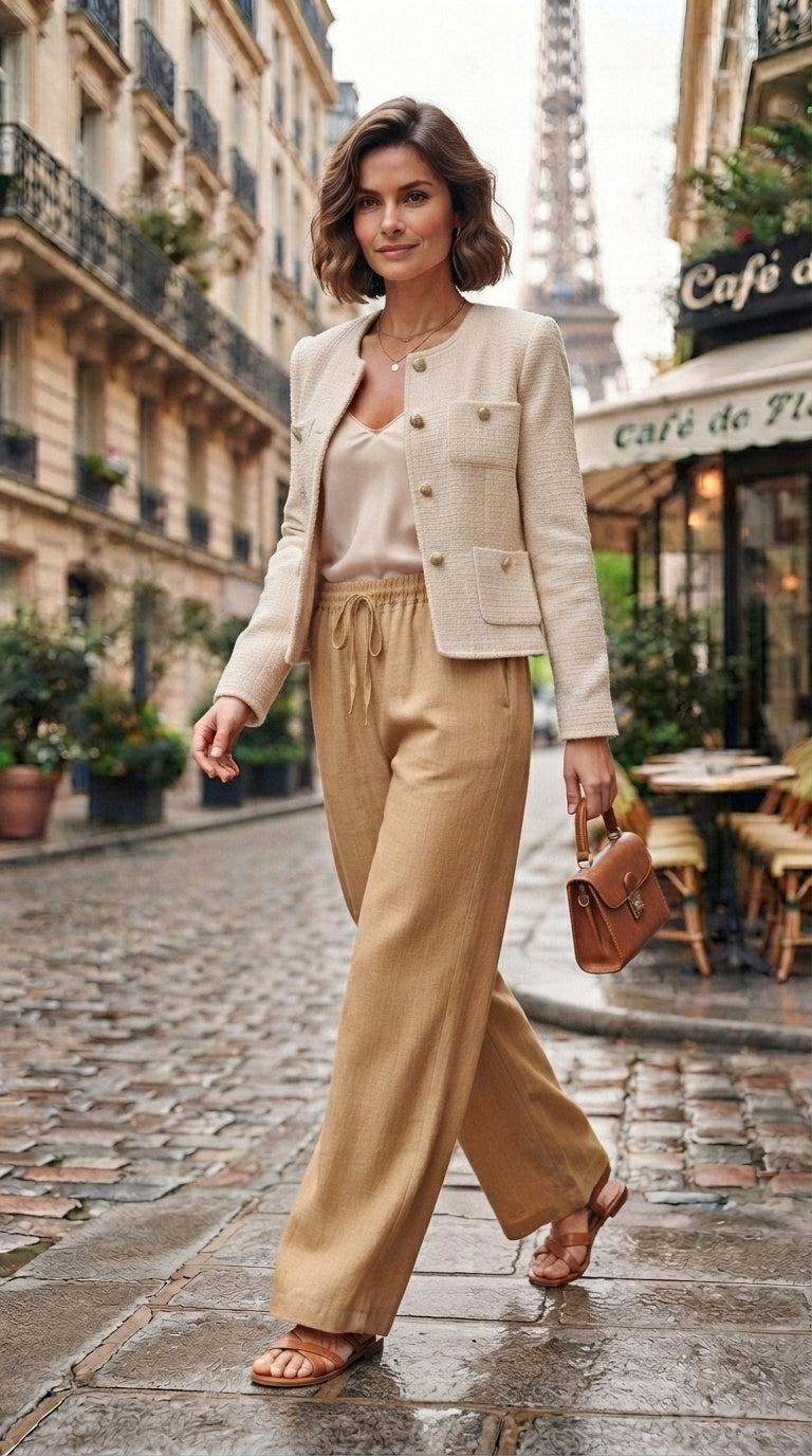 Pantalon Décontracté Ample avec Poches